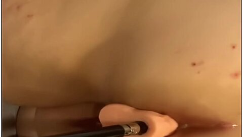 Fucking Machine Double Penetration While Restrained